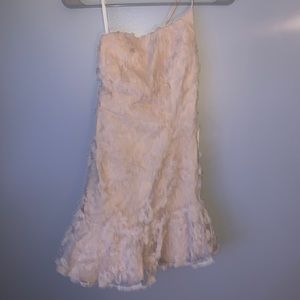 Graduation one shoulder pink and white one shoulder dress